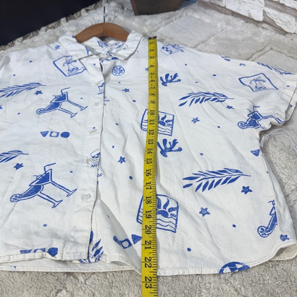 CALI 1850 Printed Linen Shirt & Short Set - Picture 7 of 16